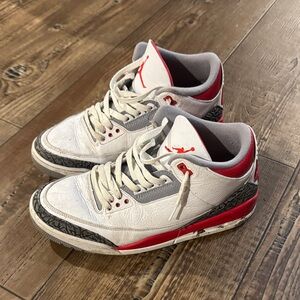 White and Red Sneakers